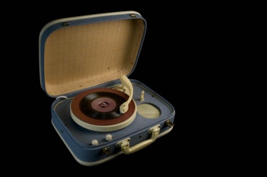 Early portable record player/gramophone (Photo: "Collaro Portable Gramophone" by National Film and Sound Association Australia/CC 2.0)